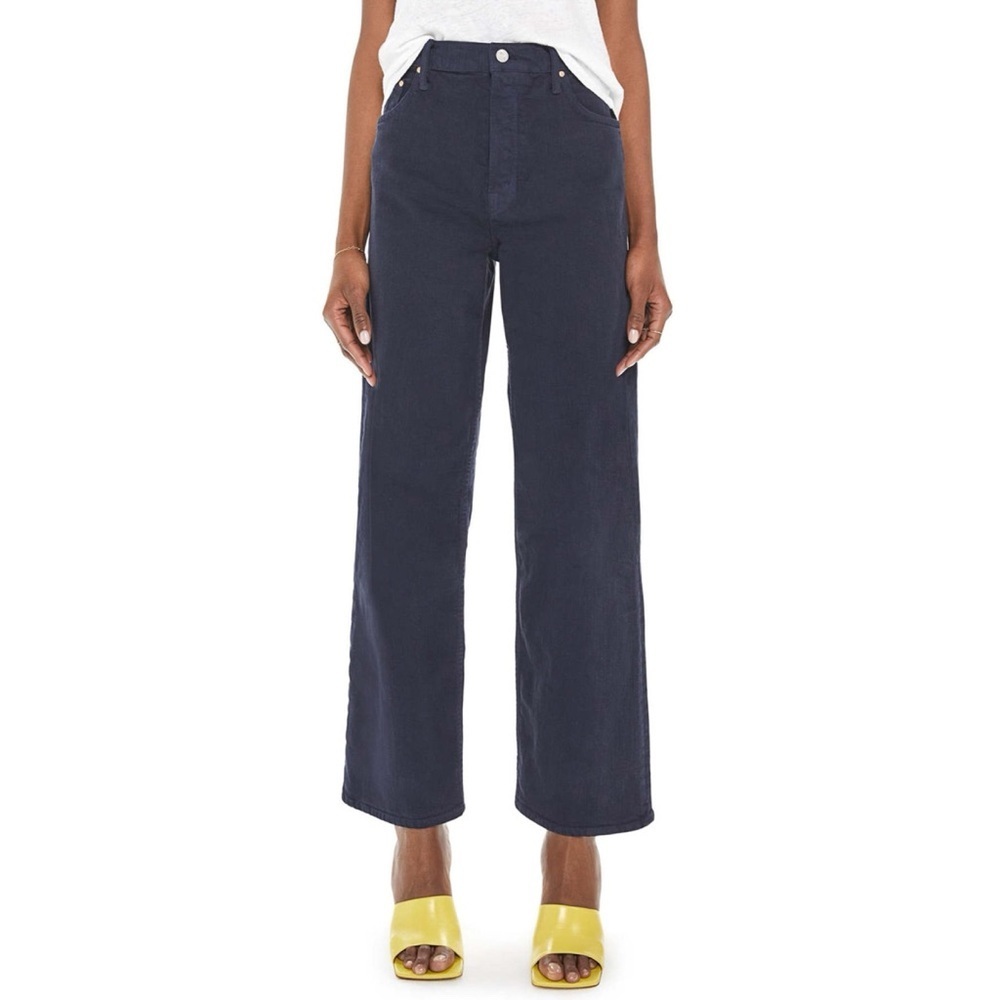 MOTHER Superior High Waisted Spinner Skimp Wide-Leg Jeans in Blue Graphite 26
